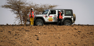 Gazelle Rally: Across a deep wadi…